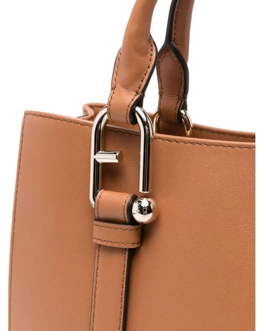 Furla Brown Arcosfera-Detail Tote Bag