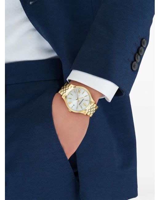 Ferragamo Metallic Stainless Steel Quartz Gancini Dial Watch for men