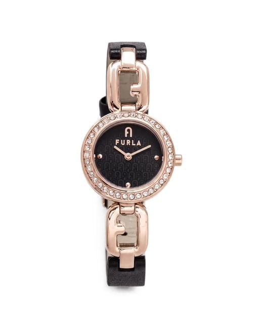 Furla White Arch Crystal-Embellished 25Mm Watch