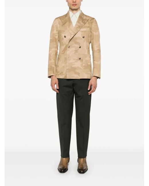 Tagliatore Natural Camouflage-Pattern Blazer for men