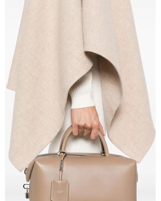 Max Mara Natural Poncho mit asymmetrischem Saum