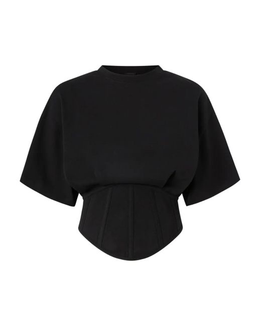 Pinko Black Corset-Bodice T-Shirt