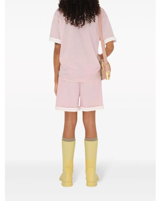 Burberry Pink T-Shirts And Polos