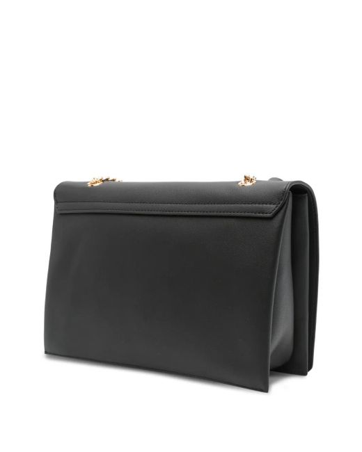 Love Moschino Black Logo-Embossed Shoulder Bag