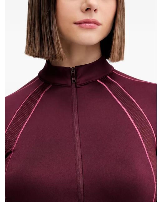 Under Armour Purple Coldgear Textured Half-Zip Long-Sleeved Top