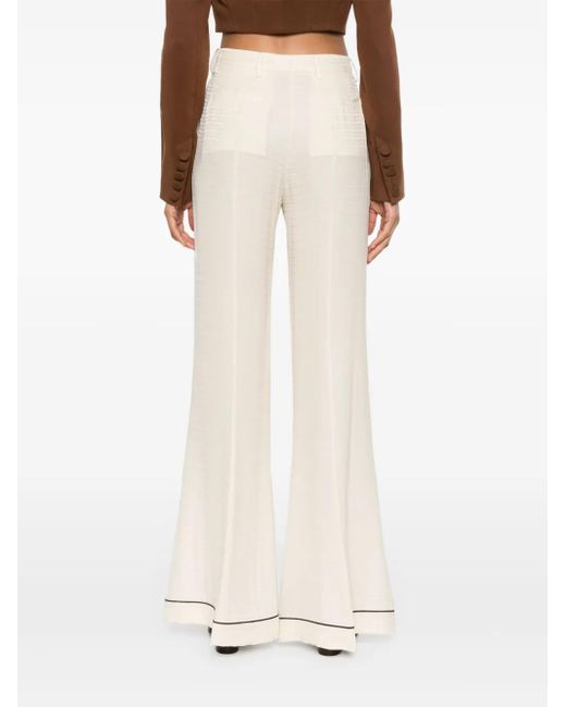 Prada ハイウエスト フレアパンツ White