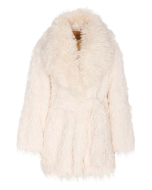 Jakke Natural Tavi Mantel Aus Faux Fur