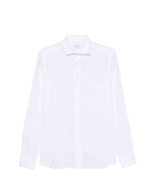 VELA SHOP White Long-Sleeve Shirt for men