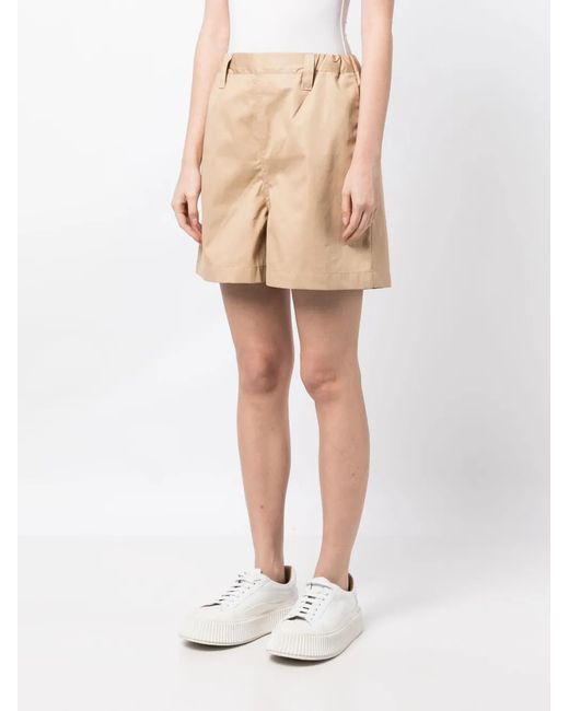 Sofie D'Hoore Natural Elasticated-Waist Cotton Shorts