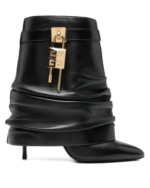 Givenchy Black 95Mm Shark Lock Boots