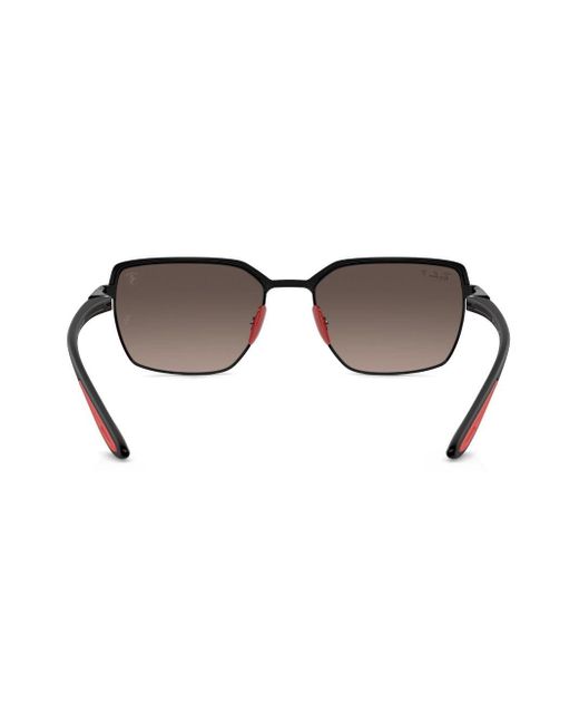 Ray-Ban Brown Scuderia Ferrari Collection Square-frame Sunglasses