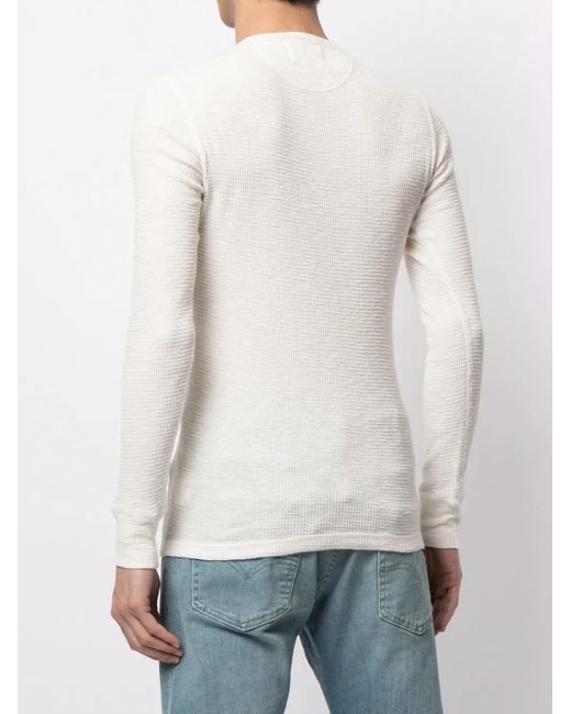 RRL White Waffle-Knit Jumper for men