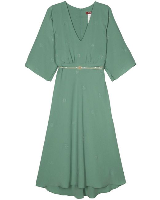 Max Mara ラインストーン ドレス Green