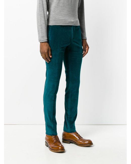 PT01 Velvet Corduroy Trousers in Blue 