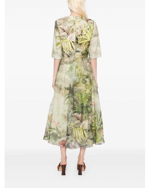 Elie Saab サファリプリント ドレス White