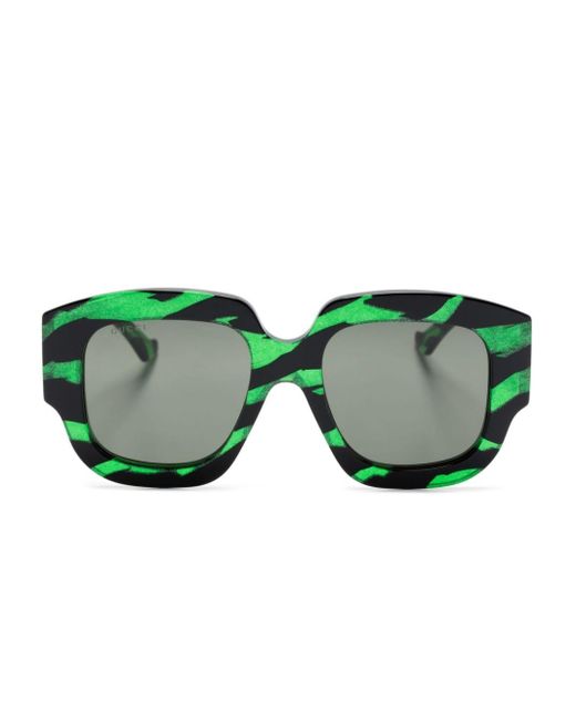 Gucci Green Square-frame Sunglasses