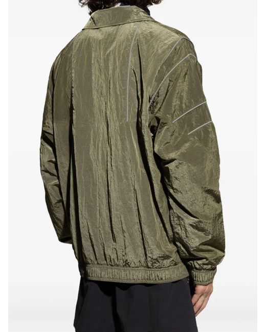 Adidas Green Eqt Reflective-Stripe Track Jacket for men