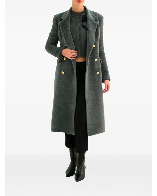 Tagliatore Black Double-Breasted Button Coat