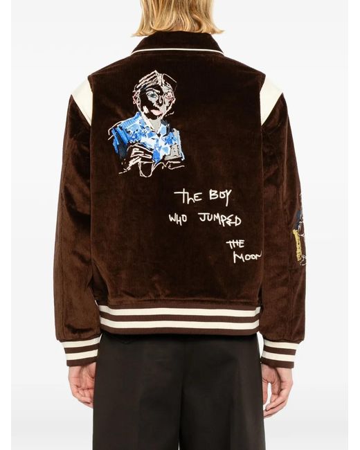 Kidsuper Black Face Embroidered Jacket for men