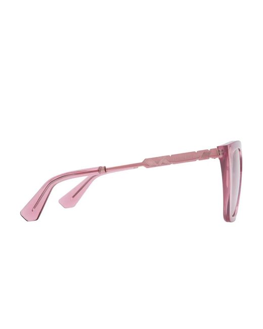 Burberry Pink Check Engraved Square Sunglasses