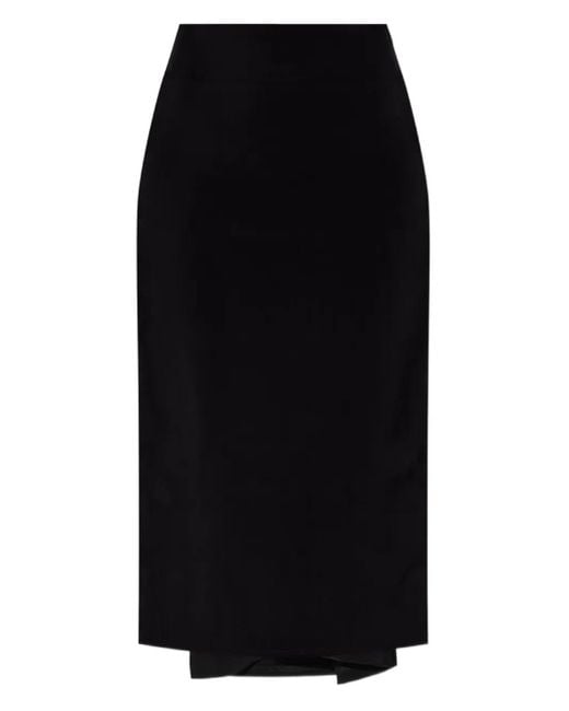 Jacquemus Black Draped Mid-Length Skirt