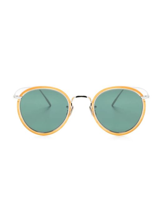 Eyevan 7285 Green 717E Round-Frame Sunglasses