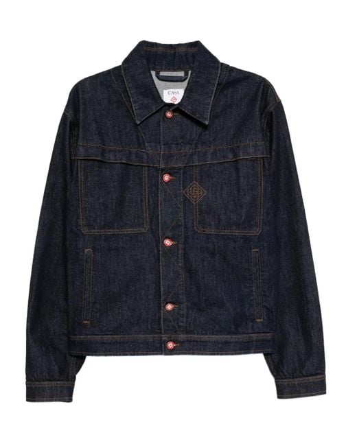 Veste En Jean À Logo Brodé Casablanca pour homme en coloris Blue