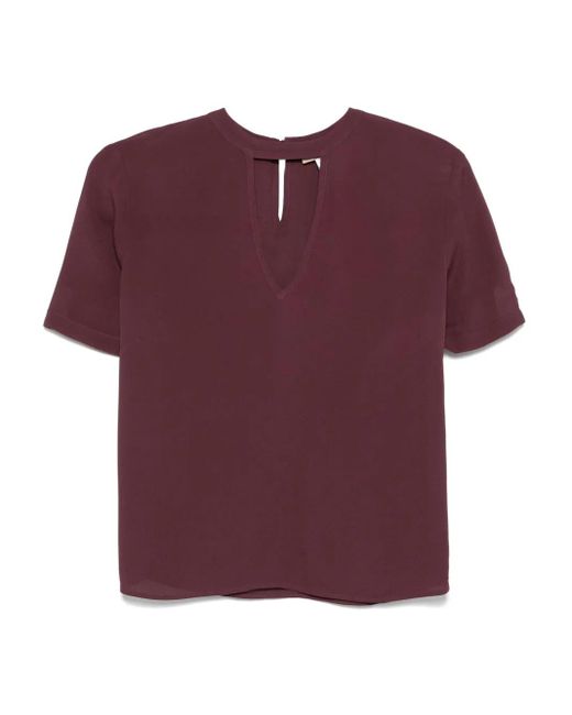 Top Con Apertura A Goccia di Twinset in Purple