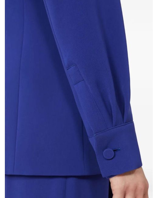 Max Mara Blue Skipper Tie-Detail Jacket