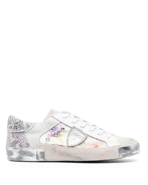 Philippe Model White Sneakers mit Print