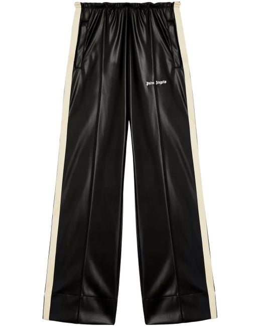 Palm Angels Black Weite Jogginghose Mit Logo-Stickerei