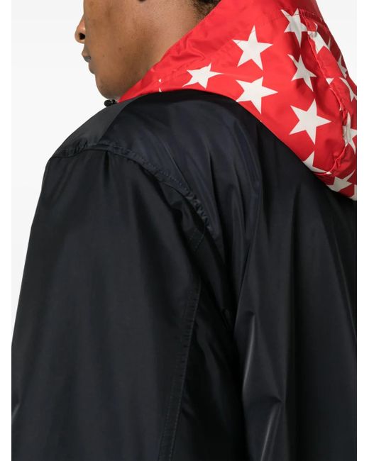 Givenchy Black Technical Fabric Hooded Jacket For Ss24 for men