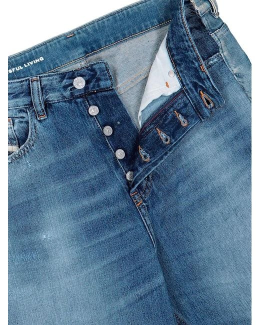 PROTOTYPES Blue Graphic-Print Jeans