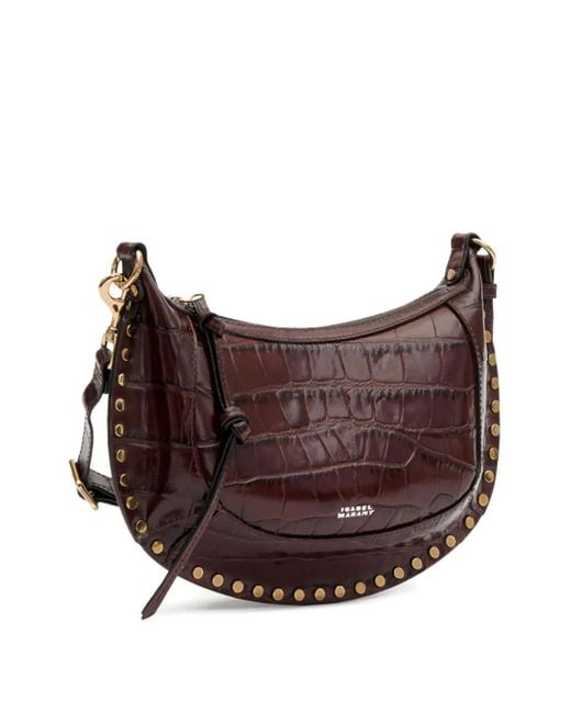 Isabel Marant Brown Burgundy Calf Leather Handbag