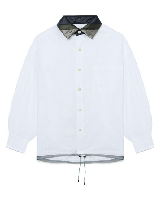 Camicia con colletto a righe di Kolor in White da Uomo