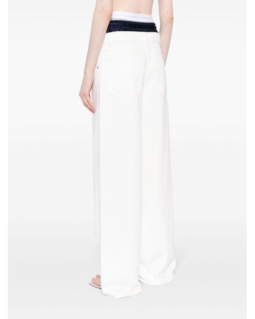 Alexander Wang White Weite Jeans im Layering-Look