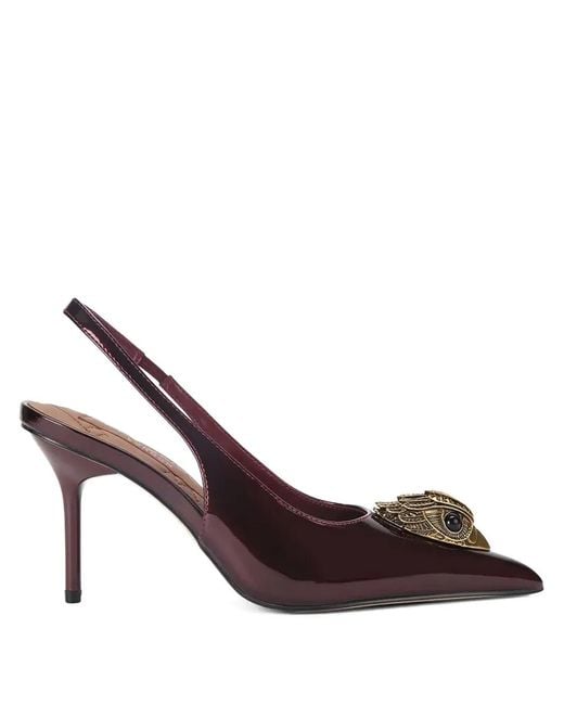 Kurt Geiger Brown Large Eagle Slingback Pumps