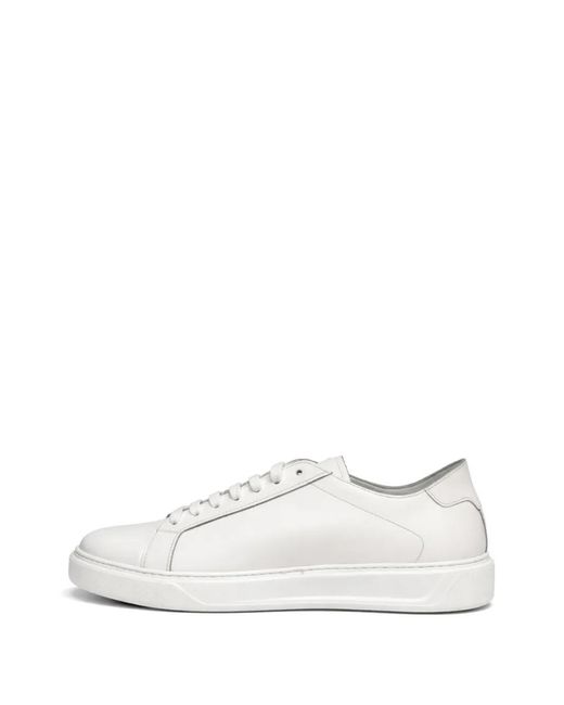 Franzese Collection White Hand-Stitched Leather Sneakers for men