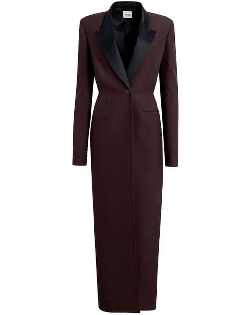 Khaite Purple Bellow Single-Breasted Coat