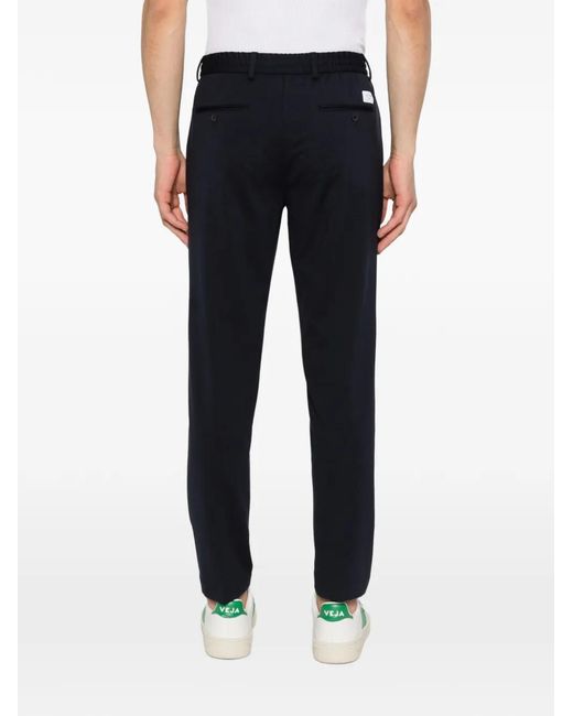 Manuel Ritz Blue Charm-Detail Drawstring Trousers for men