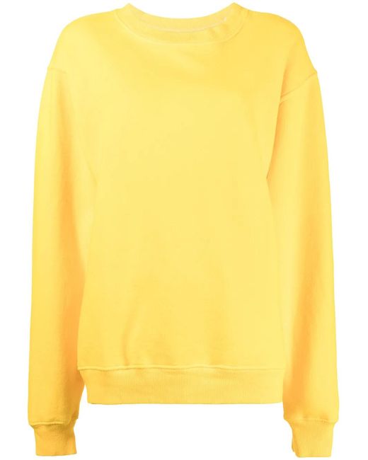 LA DETRESSE Yellow The Sun-Motif Cotton-Blend Sweatshirt