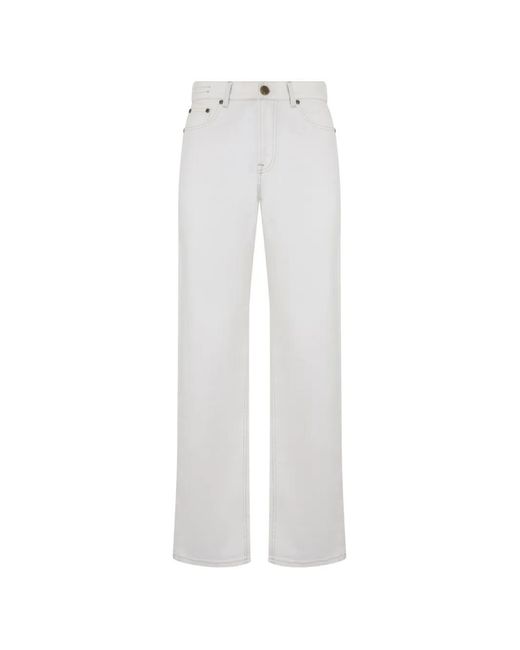 Moorer White Straight-Leg Jeans