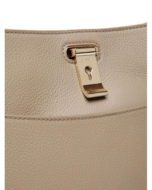 Bally Gray Lock Me Shoulder Bag
