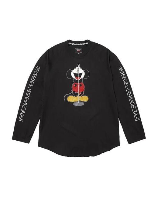 Supreme Black Mickey Raglan Top for men
