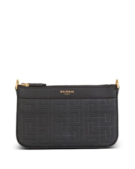 Balmain Gray 1945 Pb Labyrinth Monogram Mini Bag