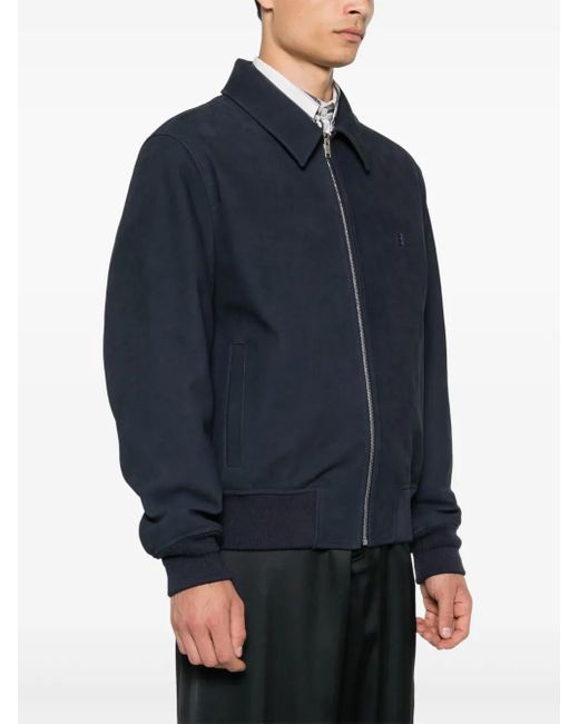Givenchy Blue Leather Jacket for men
