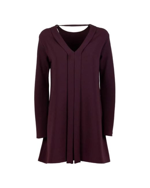 Marella Purple Open Back Dress