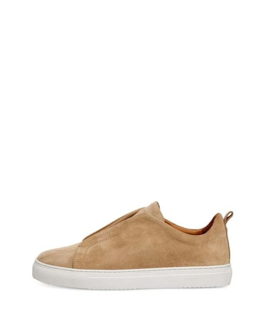 Hackett White Vision Suede Slip-On Sneakers for men