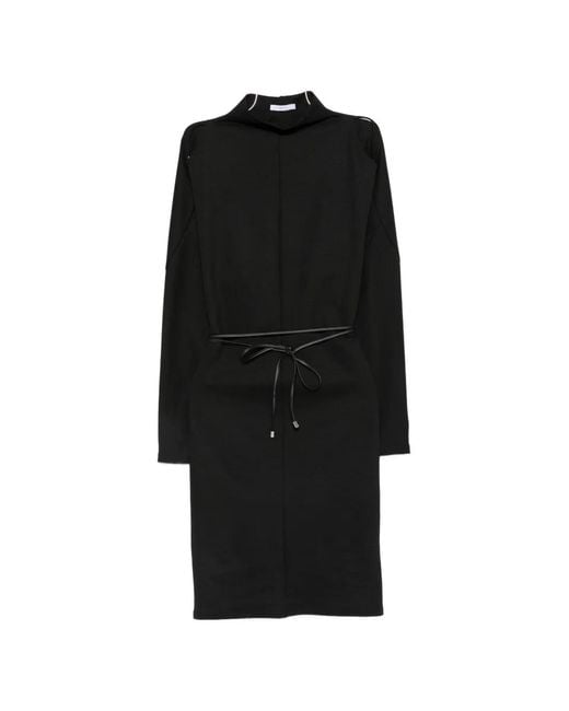 Patrizia Pepe Black Cut-Out-Shoulder Mini Dress