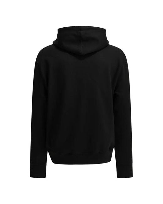 AMI Black Cotton Ami De Coeur Hoodie for men